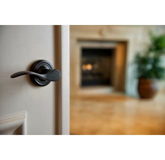 Bordeau Lever with Round Rosette in Oil Rubbed Bronze