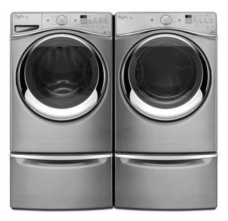 Whirlpool-WFW95HED-WED95HED-Diamond Steel Pair with Pedestal