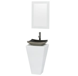 Wyndham Collection-WC-CS004-Vanity in Glossy White with Altair Black Granite Sink