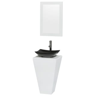 Wyndham Collection-WC-CS004-Vanity in Glossy White with Arista Black Granite Sink