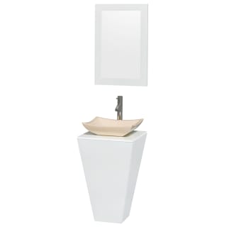 Wyndham Collection-WC-CS004-Vanity in Glossy White with Avalon Ivory Marble Sink