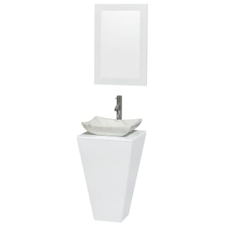 Wyndham Collection-WC-CS004-Vanity in Glossy White with Avalon White Carrera Marble Sink