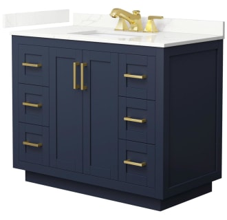 Finish: Dark Blue / Giotto Quartz Top / Brushed Gold Hardware