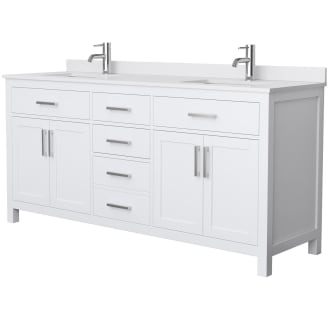 Finish: White / White Cultured Marble Top / Brushed Nickel Hardware