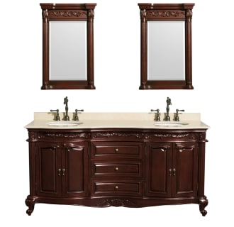 Front Vanity View with Ivory Top and Mirrors