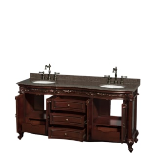 Open Vanity View with Imperial Brown Top