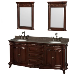 Vanity View with Imperial Brown Top and Mirrors