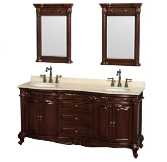 Vanity View with Ivory Top and Mirrors