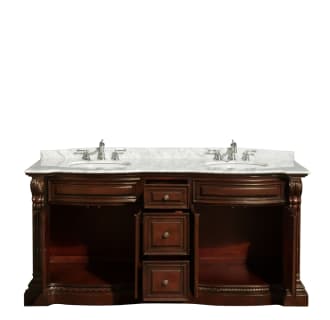 Open Front Vanity View with White Carrera Top
