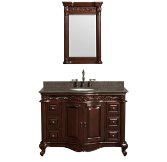 Front Vanity View with Imperial Brown Top and Mirror