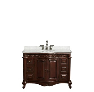 Front Vanity View with White Carrera Top