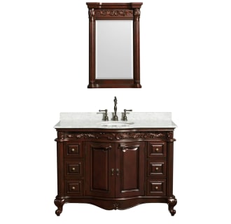 Front Vanity View with White Carrera Top and Mirror