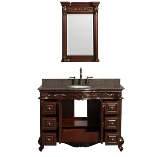 Open Front Vanity View with Imperial Brown Top and Mirror