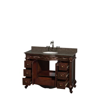 Open Vanity View with Imperial Brown Top