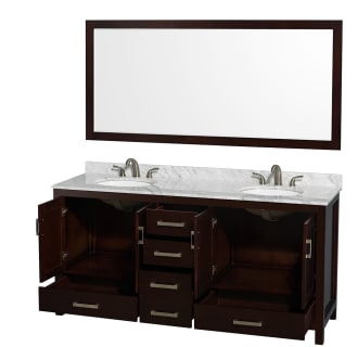 Wyndham Collection-WCS141472DUNOM70-Open Vanity View with Mirror