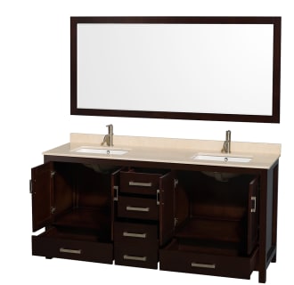 Wyndham Collection-WCS141472DUNSM70-Open Vanity View with Mirror