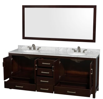 Wyndham Collection-WCS141480DUNOM70-Open Vanity View with Mirror