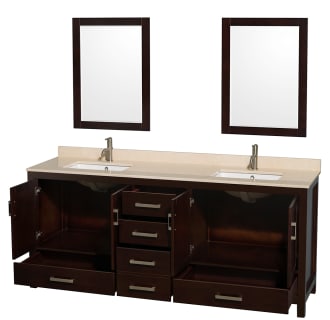 Wyndham Collection-WCS141480DUNSM24-Open Vanity View with Mirror