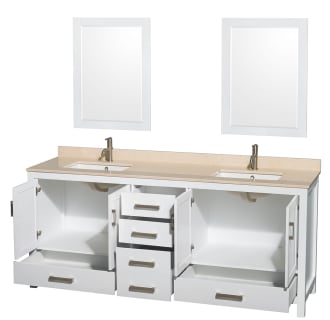 Wyndham Collection-WCS141480DUNSM24-Open Vanity View with Mirror