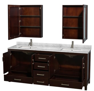 Wyndham Collection-WCS141480DUNSMED-Open Vanity / Medicine Cabinet View