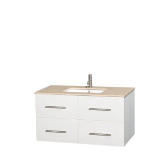 Wyndham Collection-WCVW00942SUNSM36-Full Vanity View with Ivory Marble Top and Undermount Sink