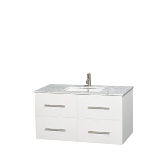Wyndham Collection-WCVW00942SUNSM36-Full Vanity View with White Carrera Marble Top and Undermount Sink