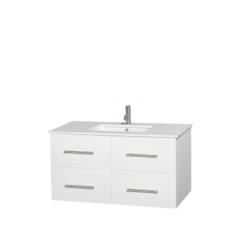 Wyndham Collection-WCVW00942SUNSM36-Full Vanity View with White Stone Top and Undermount Sink