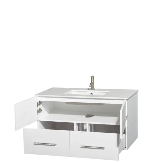 Wyndham Collection-WCVW00942SUNSM36-Open Vanity View with White Stone Top and Undermount Sink