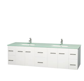 Wyndham Collection-WCVW00980DUNSM24-Full Vanity View with Green Glass Top and Undermount Sinks
