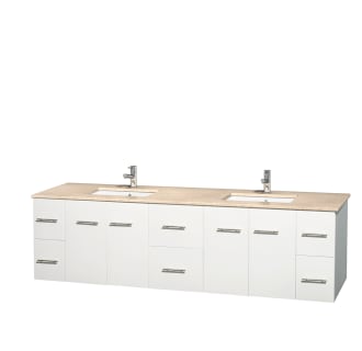 Wyndham Collection-WCVW00980DUNSM24-Full Vanity View with Ivory Marble Top and Undermount Sinks