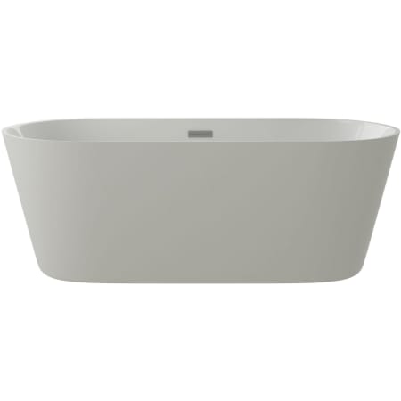 A and E Bath and Shower Aldine 66-7/8" Free Standing Acrylic Soaking Tub with Center Drain, Drain Assembly, and Overflow White