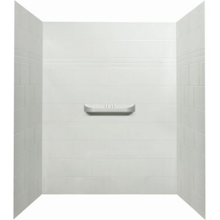 A and E Bath and Shower Alexa 75" High x 52" Wide x 38-1/2" Deep Three Panel Shower Wall Kit White