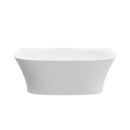 A and E Bath and Shower 67" Free Standing Acrylic Soaking Tub with Center Drain, Drain Assembly, and Overflow White