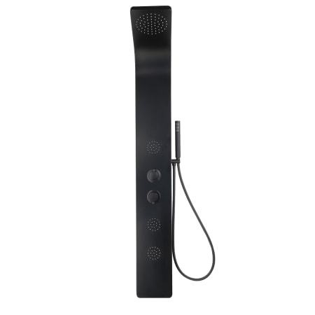 A and E Bath and Shower Shower panel with shower head, hand shower, and body sprays Black