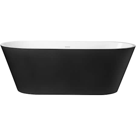 A and E Bath and Shower Arcadia 67" Free Standing Acrylic, Fiberglass Soaking Tub with Reversible Drain and Overflow Matte Black