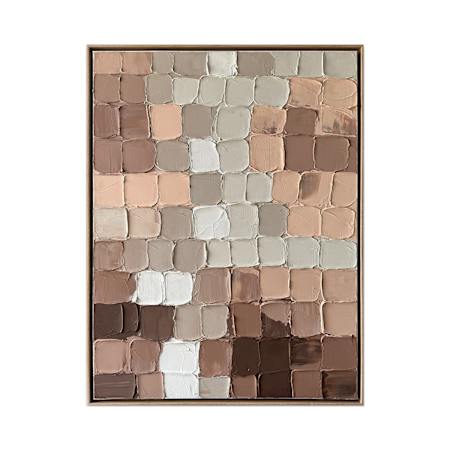 A and E Bath and Shower Essence 48" x 36" Framed Abstract Painting N/A