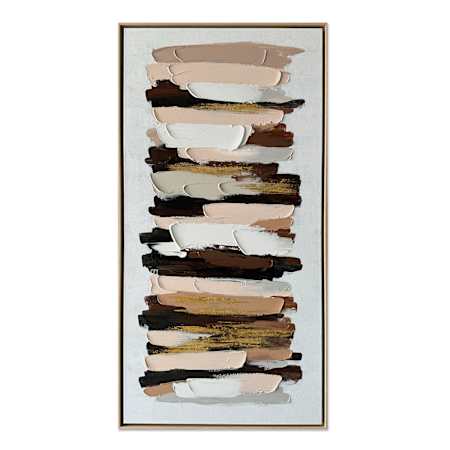 A and E Bath and Shower Ethereal 60" x 30" Framed Abstract Painting N/A