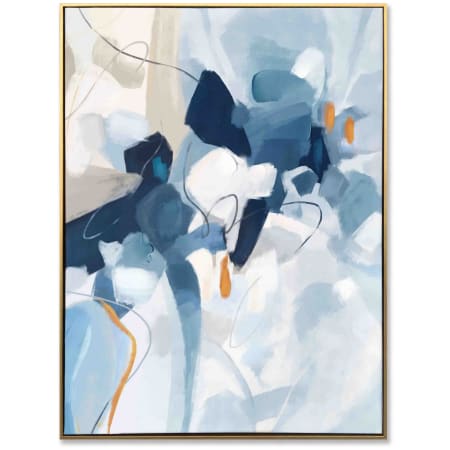 A and E Bath and Shower Modern 40" x 30" Gathering Framed Abstract Painting on Canvas Blue