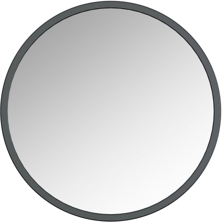 A and E Bath and Shower Halcyon 24" Diameter Circular Metal Framed Accent Mirror Black