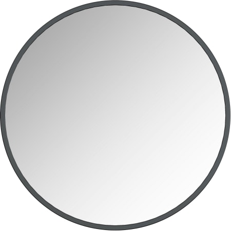 A and E Bath and Shower Halcyon 36" Diameter Circular Metal Framed Bathroom Mirror Black