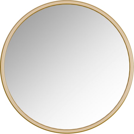 A and E Bath and Shower Halcyon 32" Diameter Circular Metal Framed Bathroom Mirror Gold