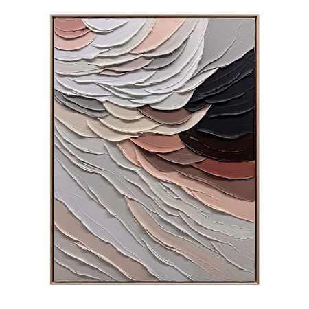 A and E Bath and Shower Lilt 48" x 36" Framed Abstract Painting N/A