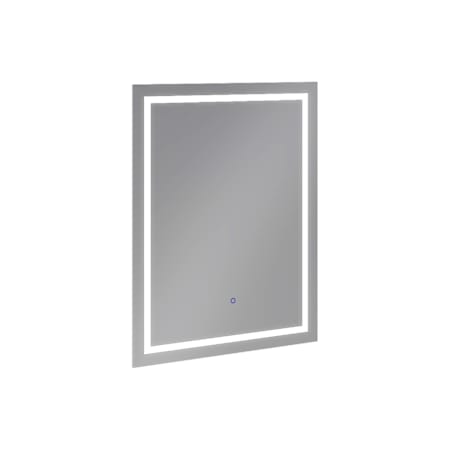 A and E Bath and Shower Markelle 24"W x 32"H Rectangular Flat Aluminum Frameless Wall Mounted Bathroom Mirror with Lighting Brushed Silver Chassis and Glass Mirror Door