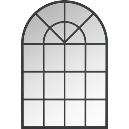 A and E Bath and Shower Mesilla 28" W x 41-1/2" H Arched Metal Framed Bathroom Mirror Black