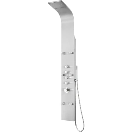 A and E Bath and Shower Nilus thermostatic shower panel with shower head, hand shower, body sprays, and hose Brushed Stainless Steel