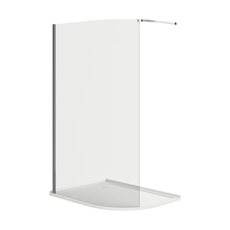 A and E Bath and Shower Olisa Shower Screen Frameless Shower Enclosure with Tempered Glass Chrome