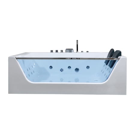 A and E Bath and Shower Penelope 70.87" Three Wall Alcove Acrylic Soaking Tub with Right Drain Glossy