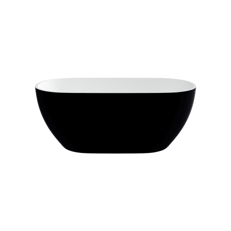 A and E Bath and Shower 60" Free Standing Acrylic Soaking Tub with Center Drain and Overflow Black