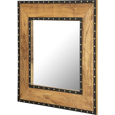 A and E Bath and Shower Roselle 30" Diameter Circular Wood Framed Bathroom Mirror Wood