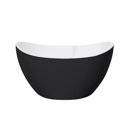 A and E Bath and Shower 56" Free Standing Acrylic Soaking Tub with Center Drain and Overflow Black
